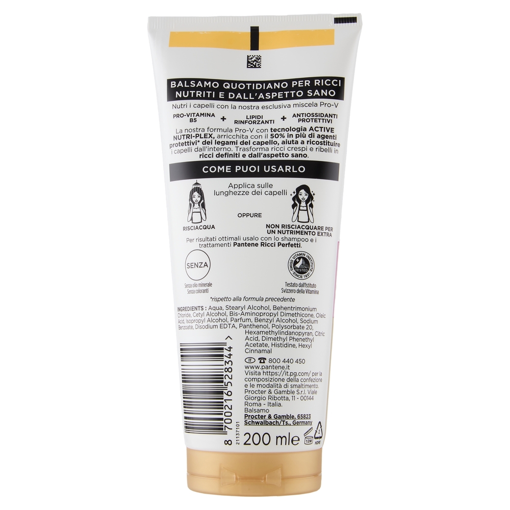 Pantene Pro-V Ricci Perfetti Balsamo Active Nutri-Plex 200 ml